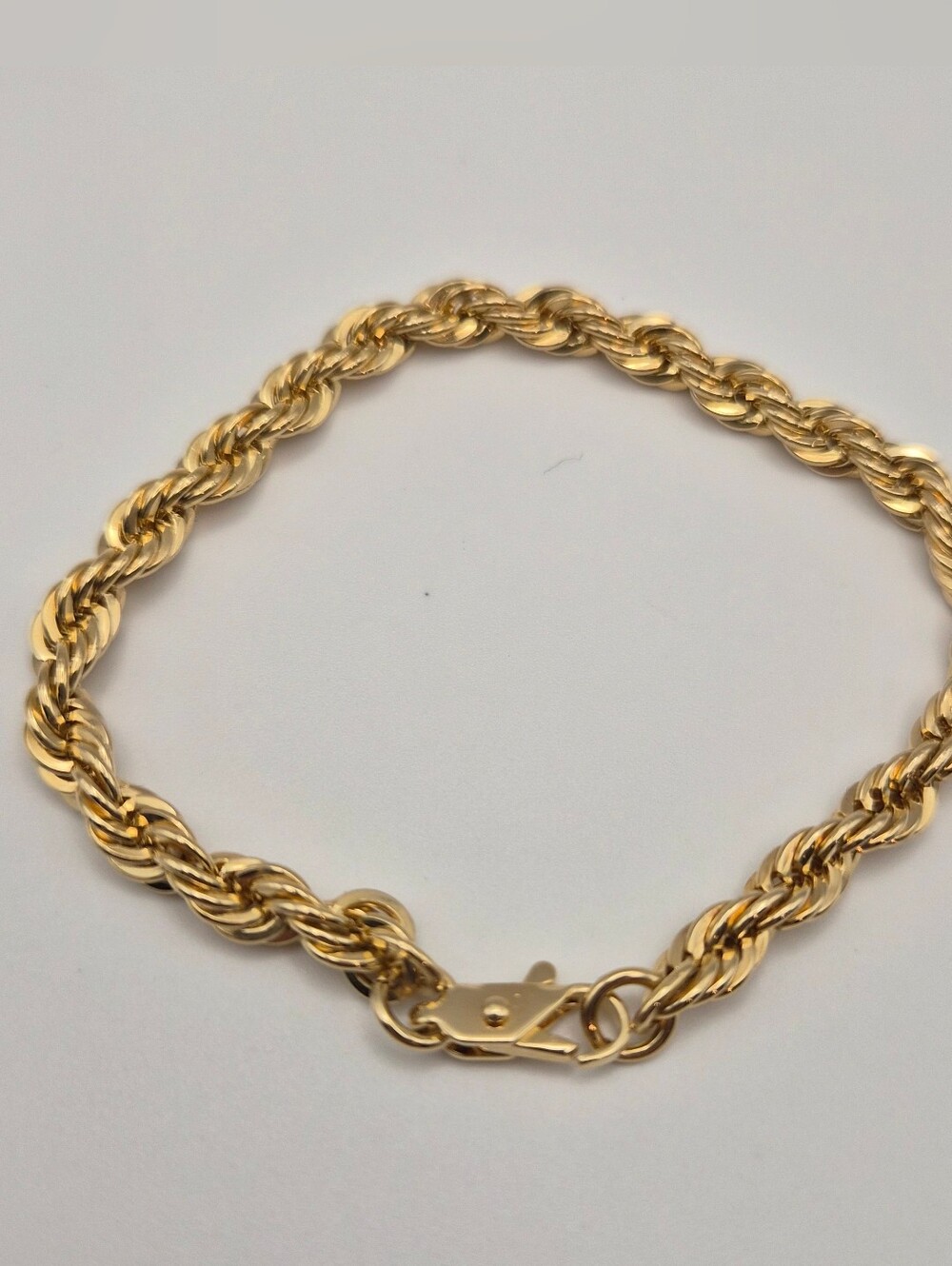 Gold-Tone Twisted Rope Chain Bracelet